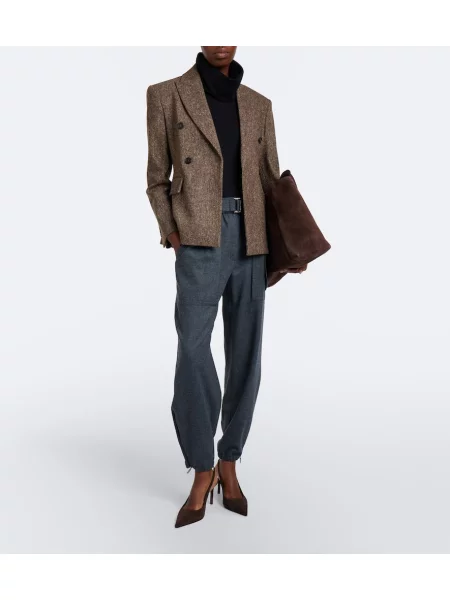 Top Brunello Cucinelli de lână negru