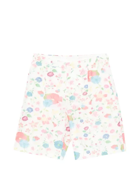 Pantaloni scurți Walter Van Beirendonck cu model floral cu imagine alb