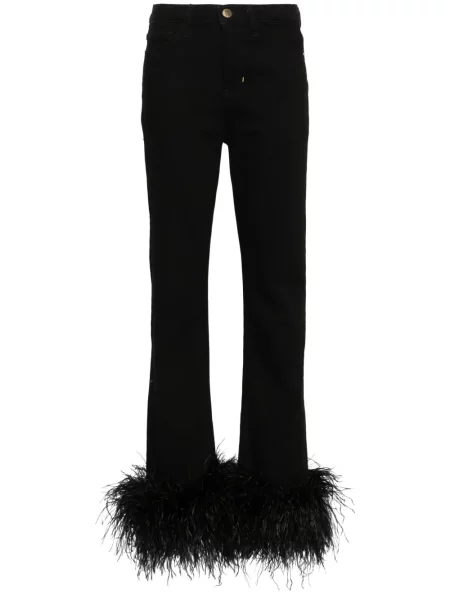 Jeansy Loulou w piórka czarne