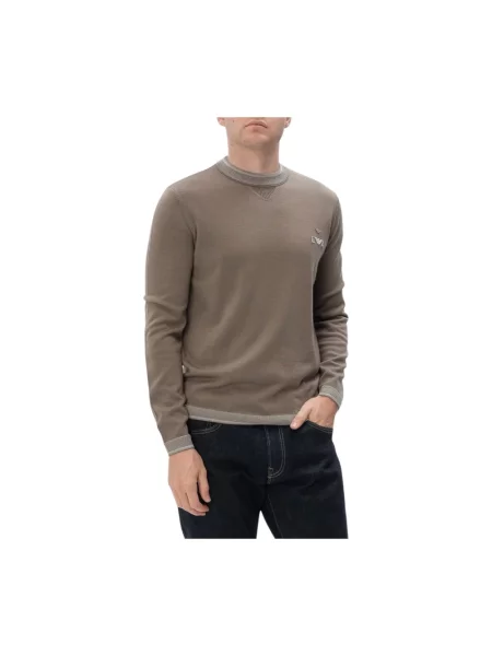 Sweter Emporio Armani wełniany beżowy