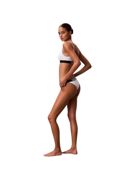Costum de baie Calvin Klein Jeans alb