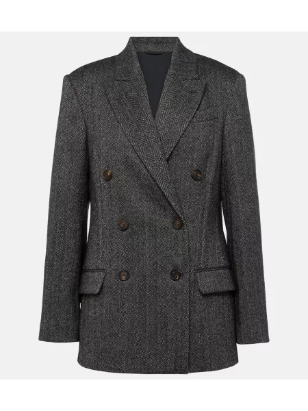 Sacou Brunello Cucinelli de lână gri
