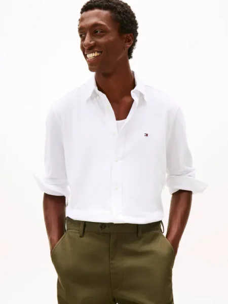Tommy Hilfiger Cămașă | pique alb