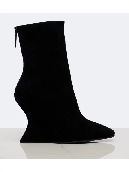 Členkové čižmy Aquazzura čierna