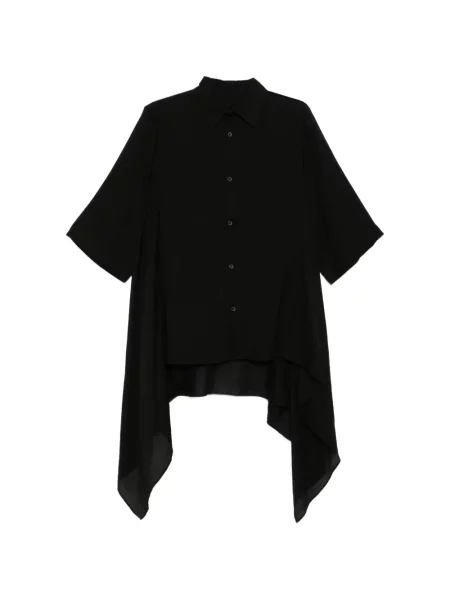 Cămașă Yohji Yamamoto asimetrică negru