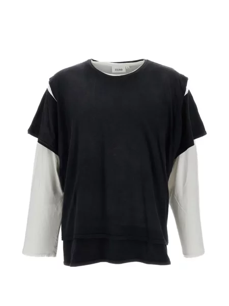 Lung tricou Found negru