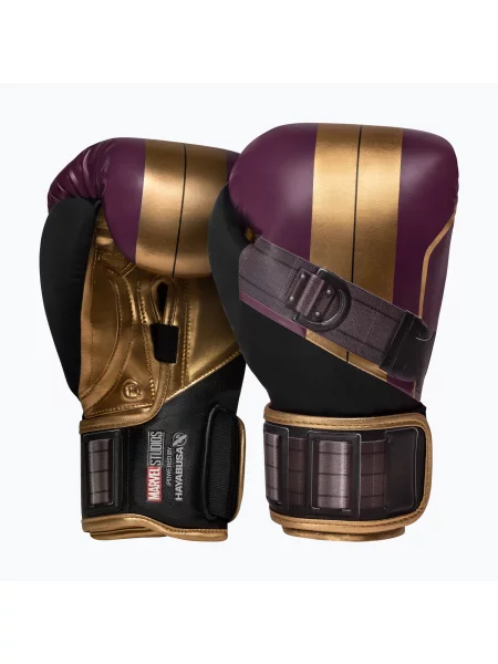 Rękawice bokserskie Hayabusa Marvel's Batroc purple/gold fioletowe