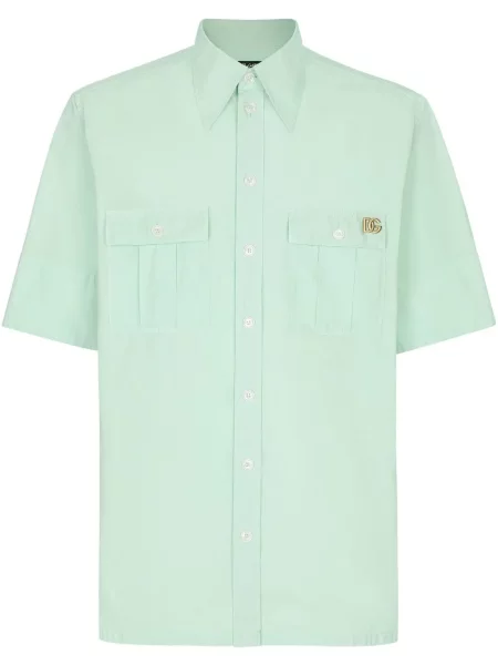 Cămașă Dolce & Gabbana tip Hawaii verde
