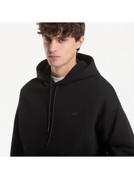Hanorac cu glugă Lacoste negru