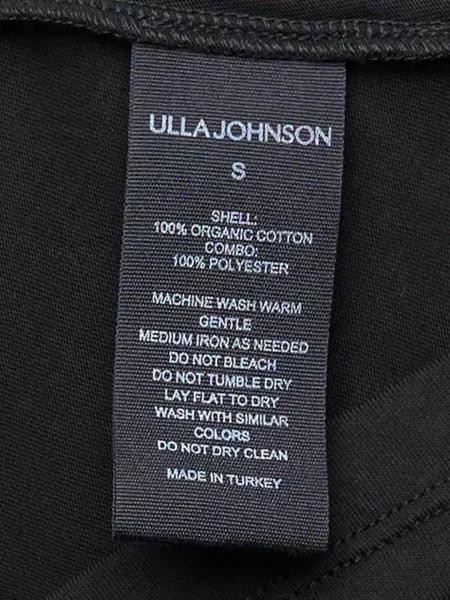 Lung tricou Ulla Johnson cu volane negru