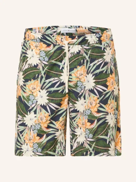 Tommy Hilfiger Šortky zelená / tmavě oranžová modrá