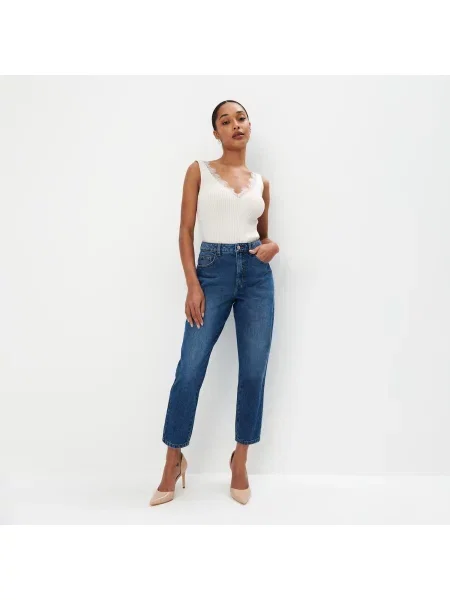 Mohito Джинси mom fit синій