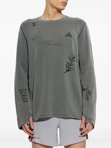Lung tricou Adidas gri
