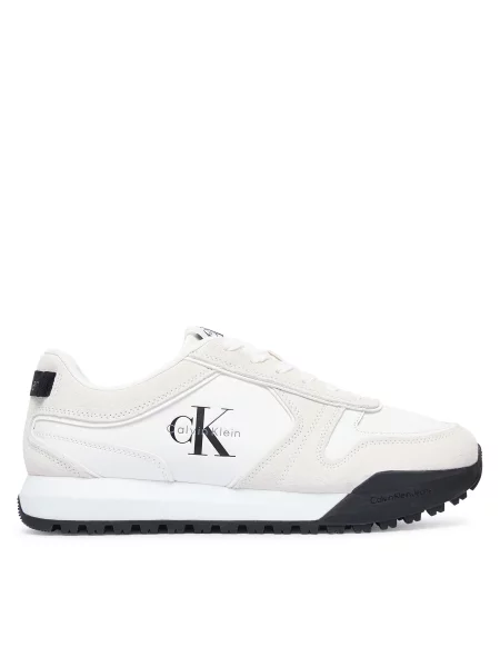 Calvin Klein Сникърси Toothy Runner Irregular Lines Кремав