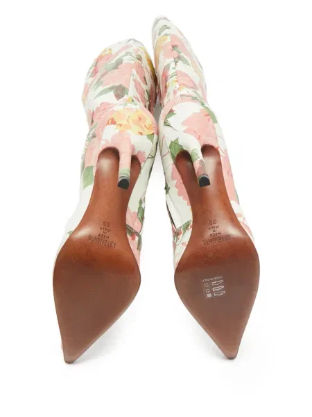 Cizme Vetements cu model floral cu imagine alb