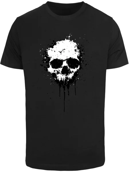 Mister Tee Tricou Artsy Skull negru alb