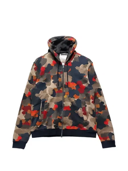 Hanorac cu glugă Herno cu imagine cu model camuflaj albastru