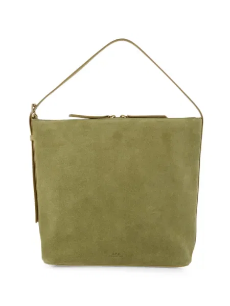 Geantă A.p.c. din piele de căprioară verde