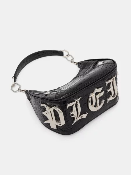 Шкіряна сумочка Philipp Plein AADA чорний