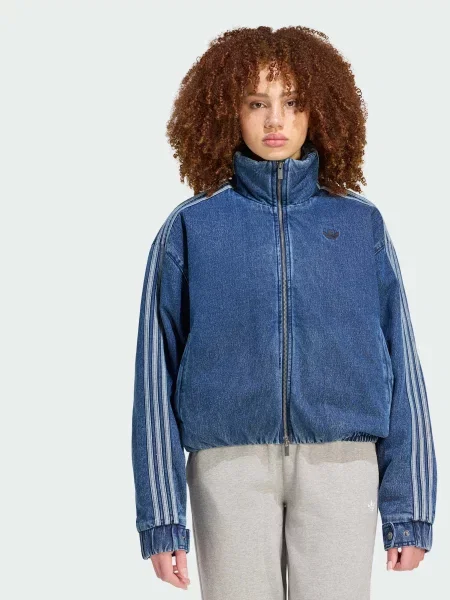 Джинсова куртка adidas комбінований верх синій