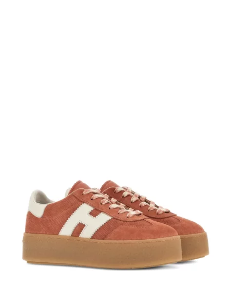 Sneakerși Hogan cu platformă portocaliu