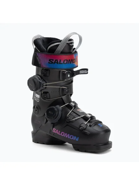 Încălțăminte de schi pentru femei Salomon S/Pro Supra Dual Boa W black/beluga metallic/beetroot purple negru