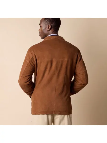 Kurtka Brooks Brothers zamszowa brązowa