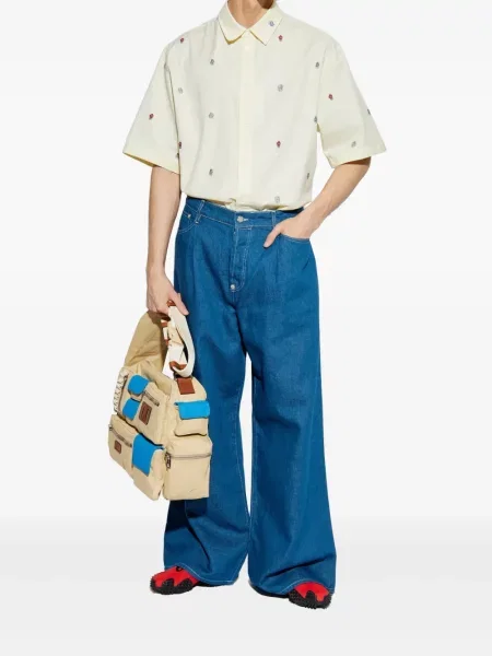 Blugi Kenzo plisate albastru
