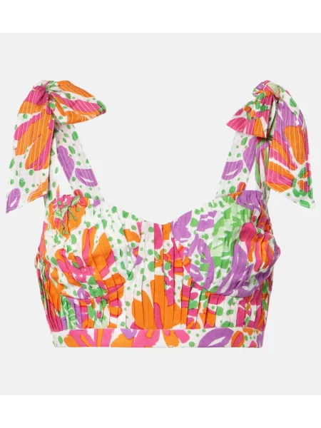 Cropp top Poupette St Barth cu imagine cu gât halter roz