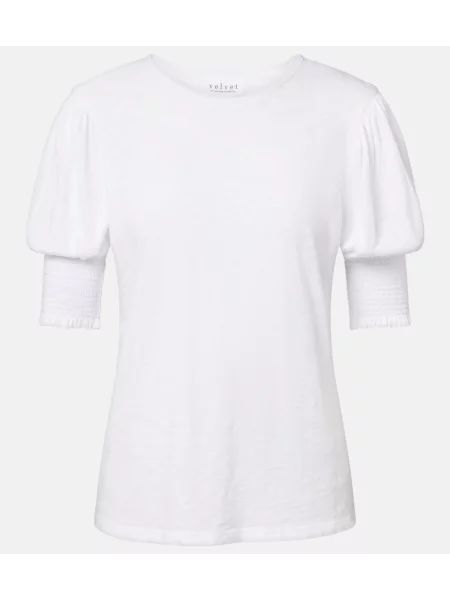 Tricou Velvet de catifea alb