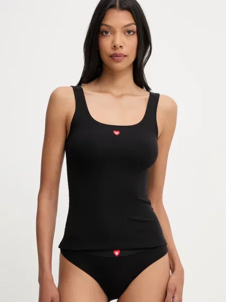 HUGO топ loungwear із модалу HUGO HEART VEST