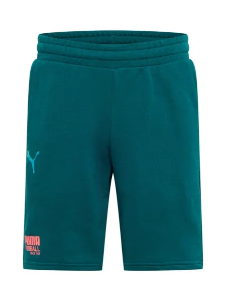 PUMA Pantaloni sport smarald / jad / portocaliu somon verde