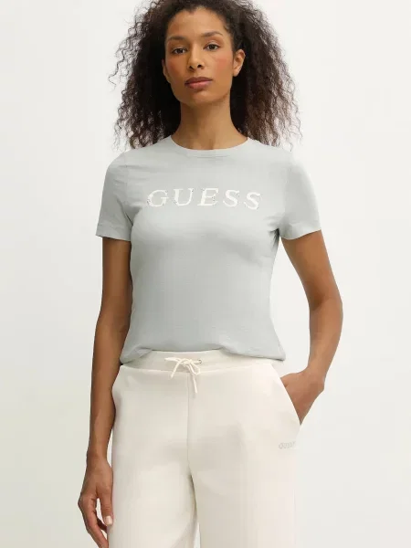 Тениска Guess CLELIA дамска зелено