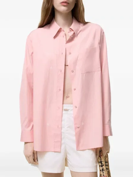 Cămașă Burberry cu dungi roz