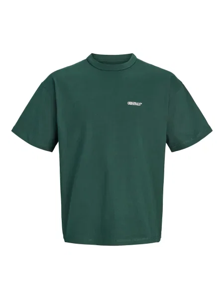 JACK & JONES Tricou JORFREDERIKSBERG verde pin alb
