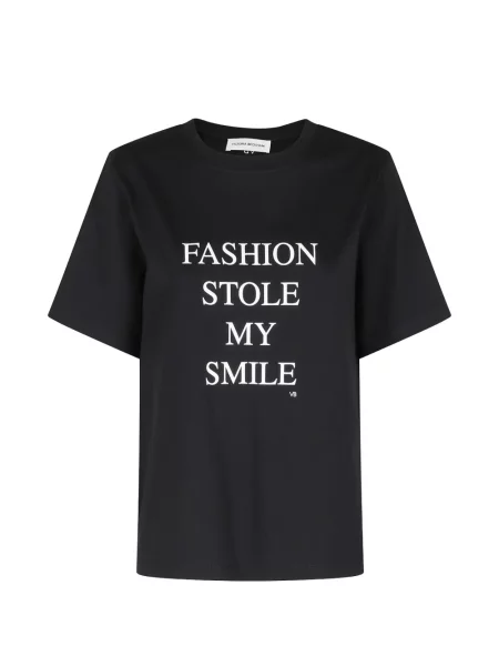 Tricou Victoria Beckham cu decolteu rotund negru