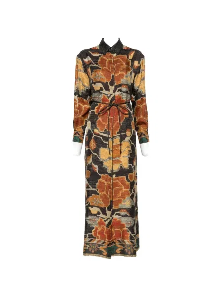 Rochie maxi Pierre-louis Mascia cu imagine maro