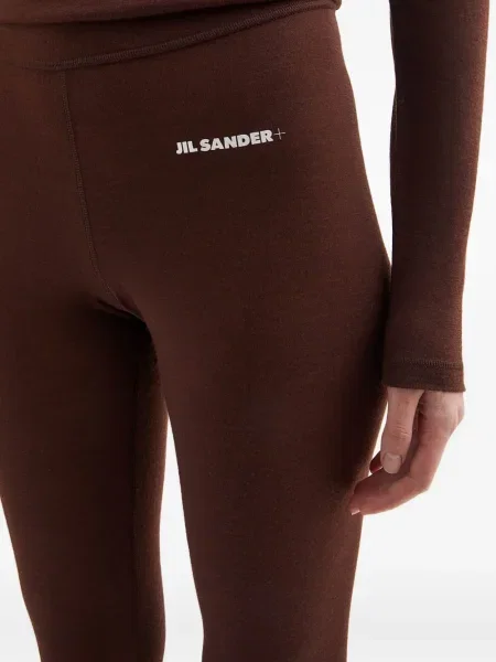 Leggings Jil Sander cu imagine maro