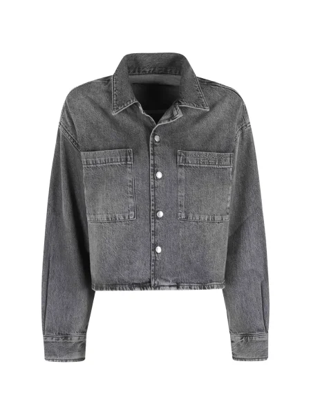 Koszula Alexander Wang o krotszym kroju szara