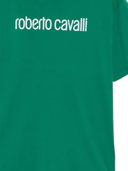 Tricou Roberto Cavalli cu imagine verde