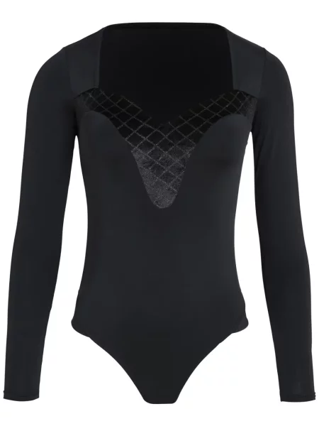 Body Amir Slama de catifea negru