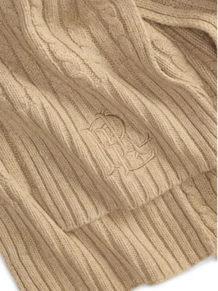 Šál LAUREN RALPH LAUREN Tmavo béžová