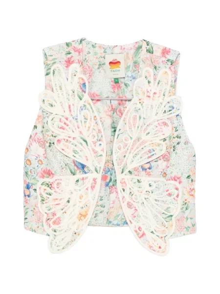 Vestă Farm Rio cu model floral cu imagine alb
