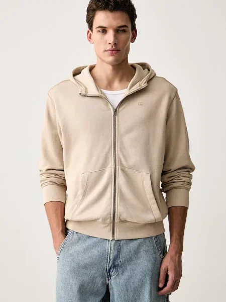 G-Star hanorac cu pentru bărbați din Unit washed full zip hdd bej