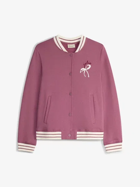 Bluza dresowa z czystej bawełny organicznej fioletowa