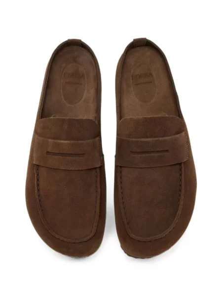 Zomšinės slip on mulės Forsa ruda