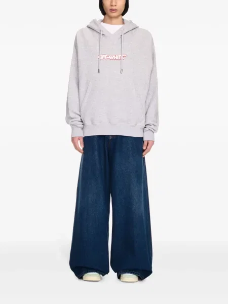 Džemperis su gobtuvu Off-white su autografu