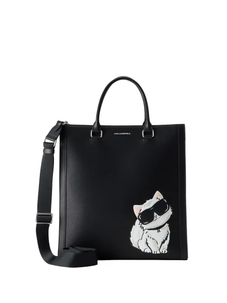 Karl Lagerfeld Ročna torbica IKON CHOUPETTE pesek / pastelno roza / črna bela