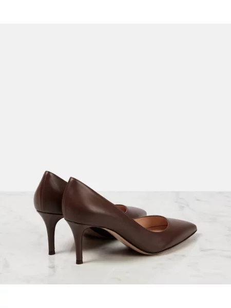 Pantofi cu toc Gianvito Rossi din piele maro