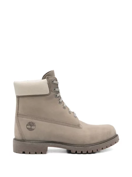 Botine Timberland cu șireturi din dantelă cu autograf maro